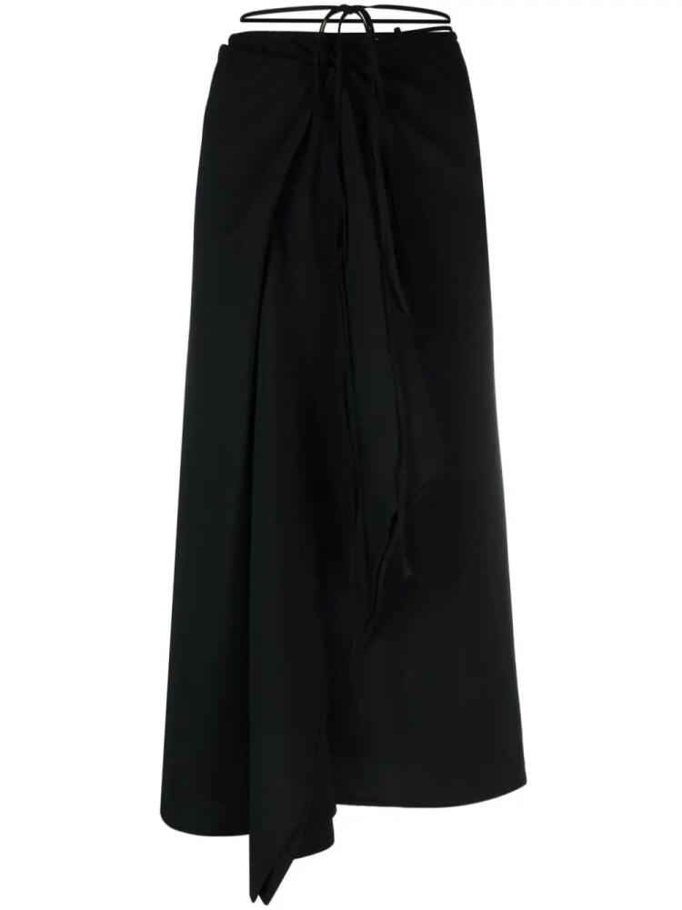 Sunnei wraparound tie flared skirt - Black Cover