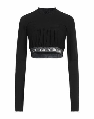 Giorgio Armani Woman Sweater Black Viscose, Polyester Cover