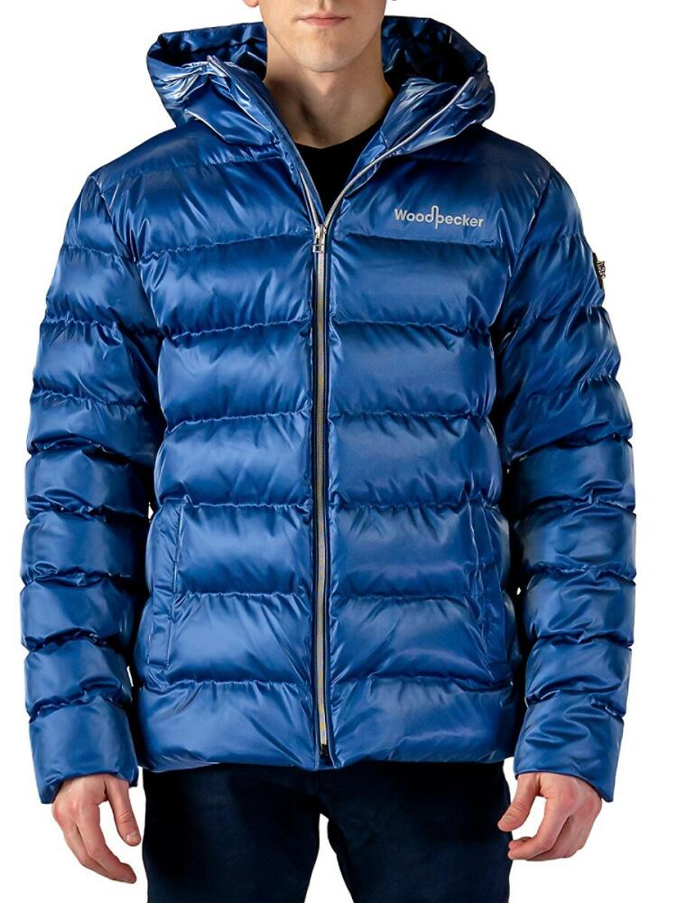 Woodpecker Men's Regular Fit Puffer Jacket - Blue Steel Cover