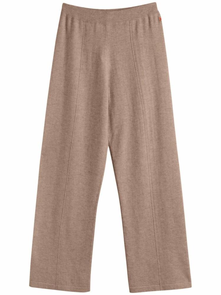 Chinti & Parker wide-leg knitted track pants - Neutrals Cover