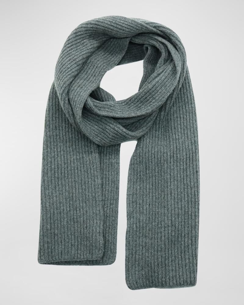 Bergdorf Goodman Men's Rib Cashmere Scarf Cover