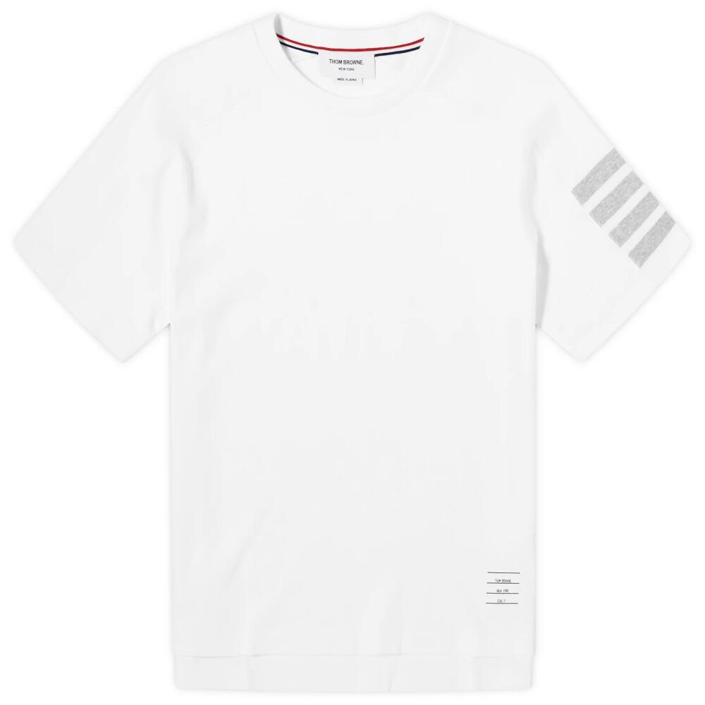 Thom Browne Men's 4-Bar Tonal T-Shirt in White Cover