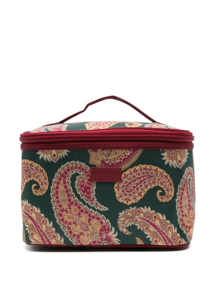 ETRO paisley-print wash bag - Green Cover