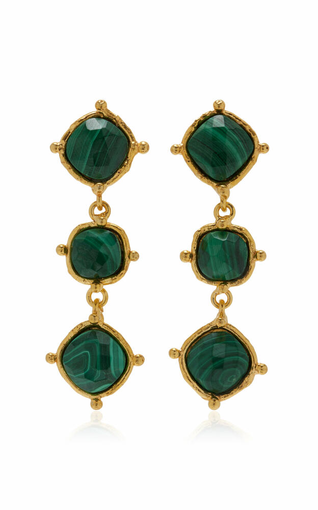 Sylvia Toledano - 22K Gold-Plated Malachite Medicis Earrings - Green - Gifts For Her Cover