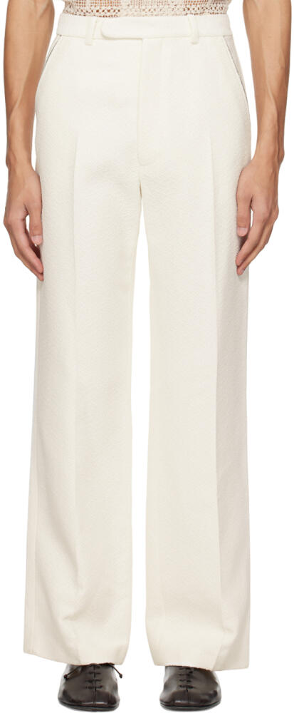 Casablanca White Straight-Leg Trousers Cover