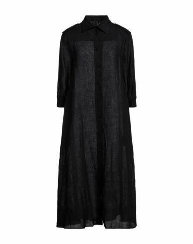 Ballantyne Woman Maxi dress Black Linen Cover