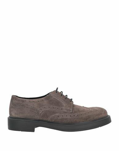 Baldinini Man Lace-up shoes Dove grey Soft Leather Cover