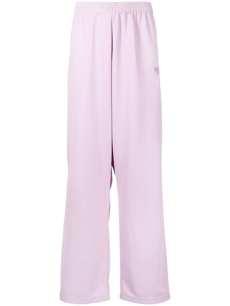 Martine Rose logo side-stripe wide leg track trousers - Purple Cover