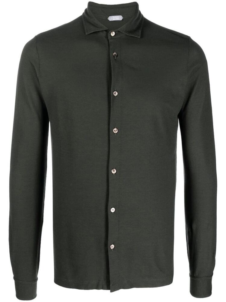 Zanone long-sleeved cotton shirt - Green Cover