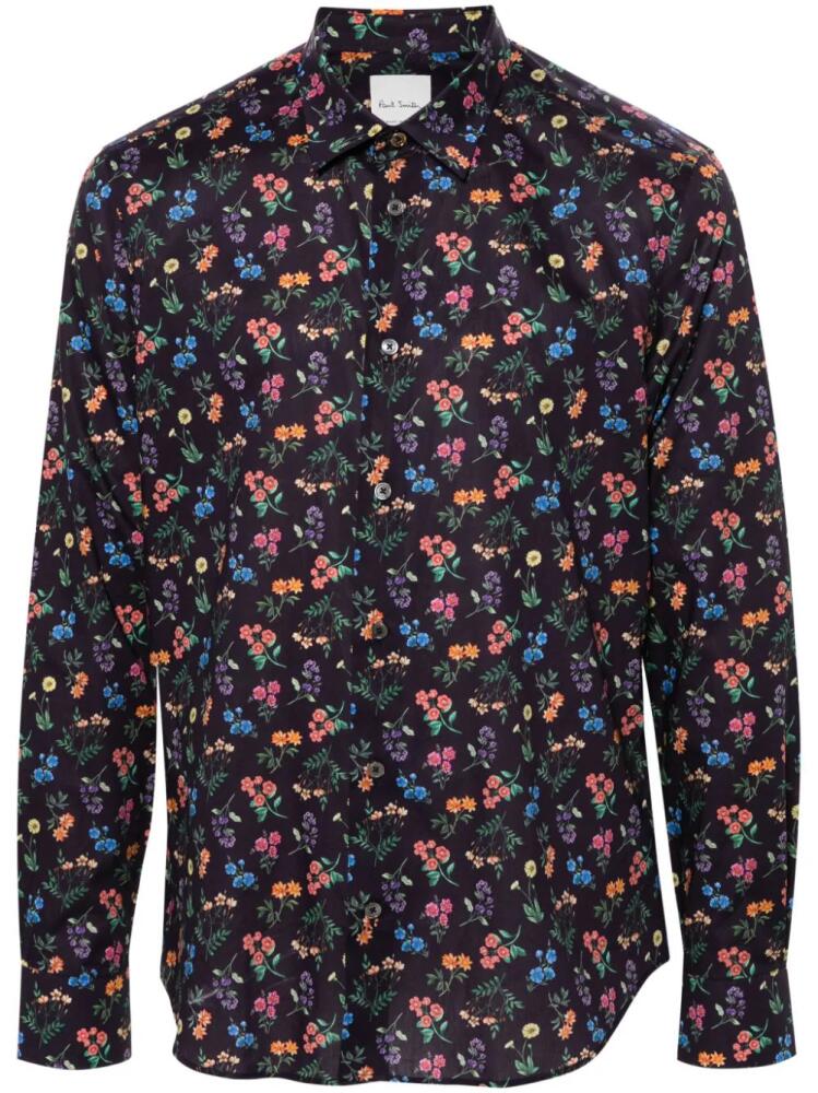 Paul Smith Liberty Floral-print cotton shirt - Purple Cover