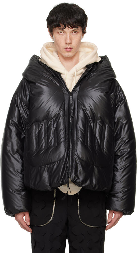 Juntae Kim Black Quilted Spiral Down Jacket Cover