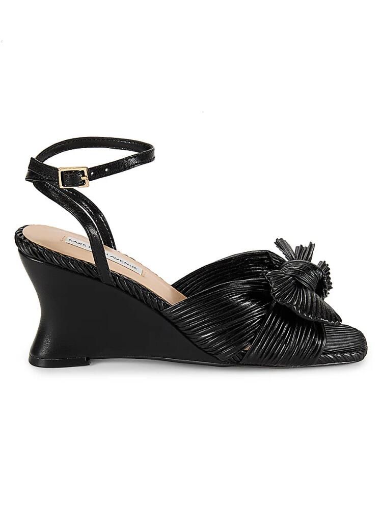 Saks Fifth Avenue Women's Jules Bow Wedge Sandals - Black Cover