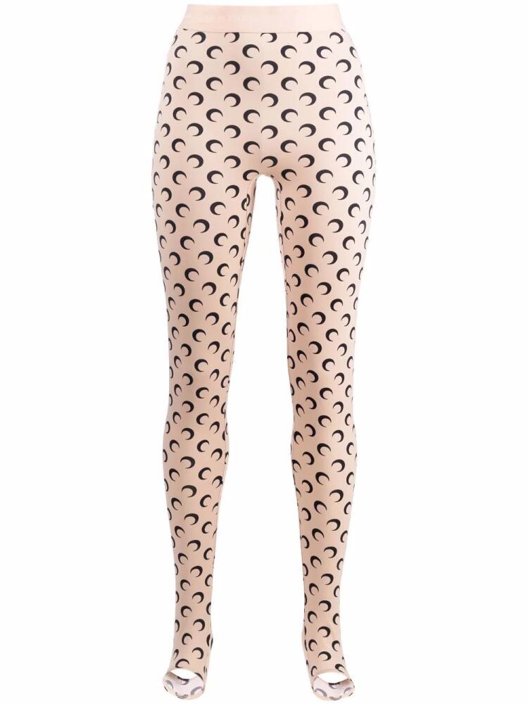 Marine Serre all over moon pattern leggings - Neutrals Cover