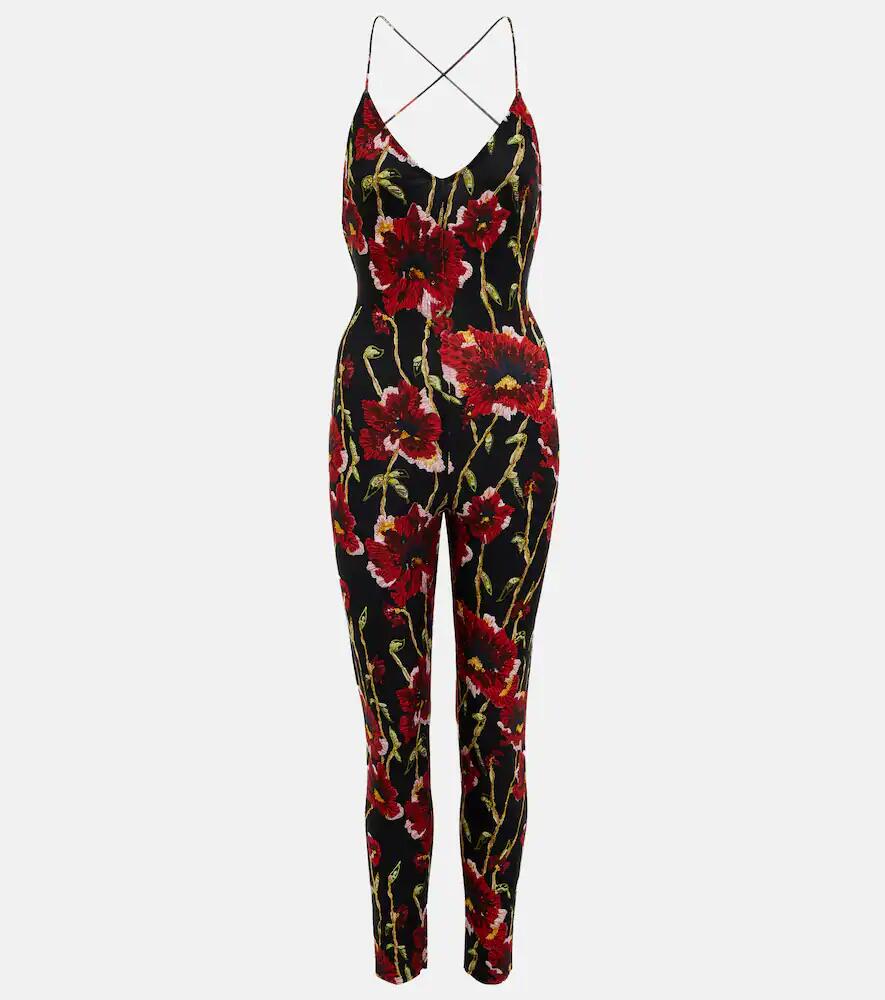 Norma Kamali Form-fitting printed jumpsuit Cover