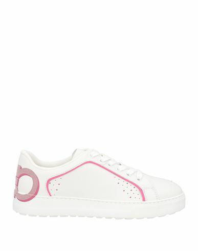 Ferragamo Woman Sneakers White Calfskin Cover