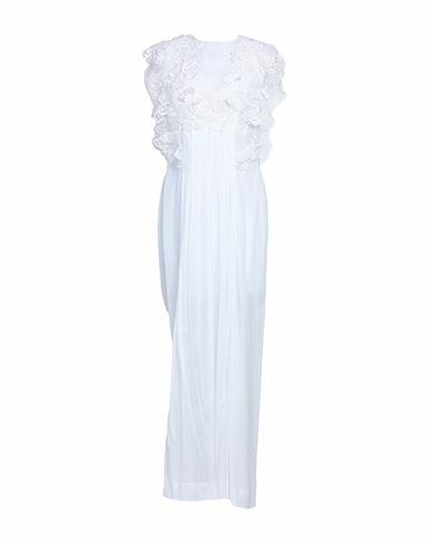 Ermanno Scervino Woman Maxi dress White Cotton, Viscose, Silk Cover