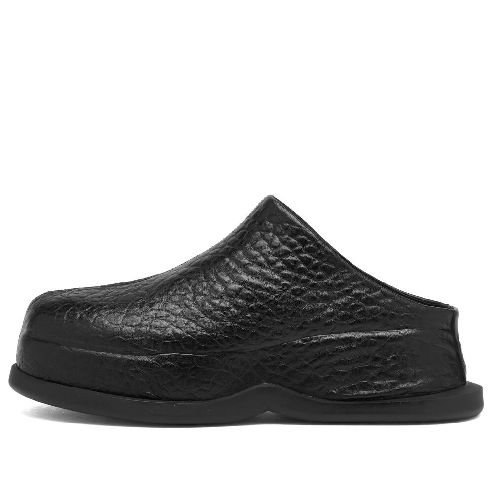 Alexander McQueen Men's Dumbo Grain Leather Mule in Black Cover