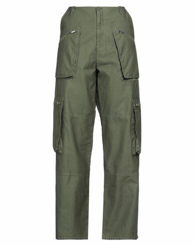 Amiri Woman Pants Military green Cotton Cover