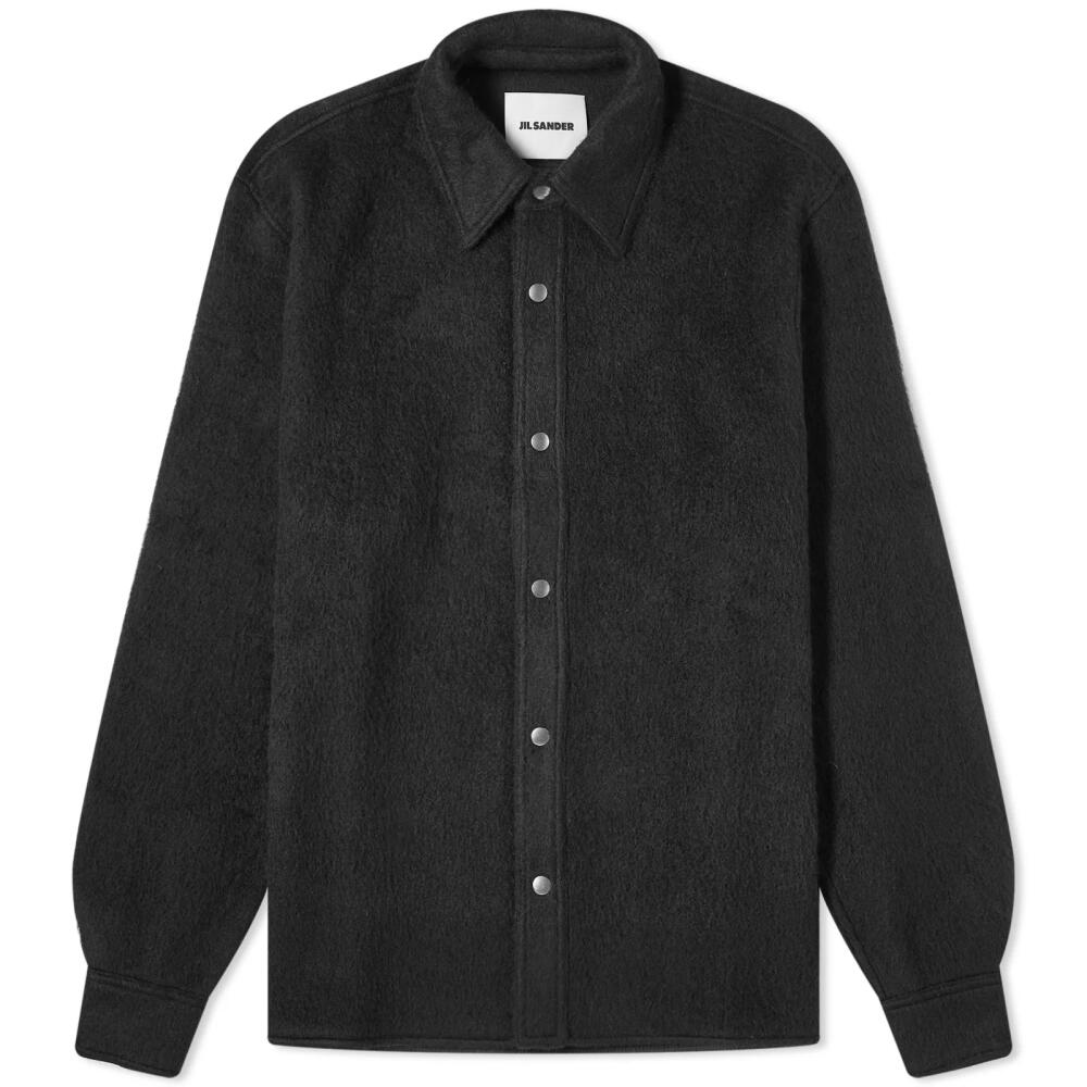 Jil Sander Men's Wool Mohair Overshirt in Black Cover