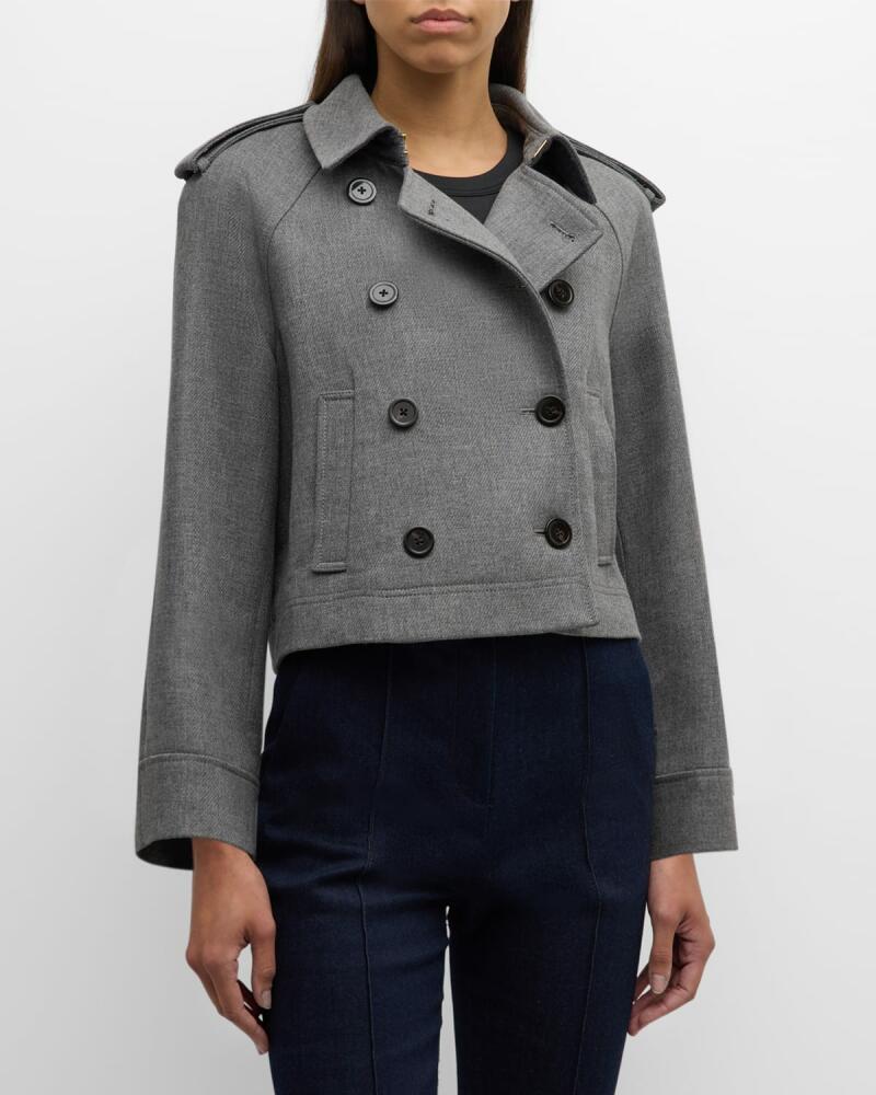 Veronica Beard Conneley Cropped Trench Coat Cover