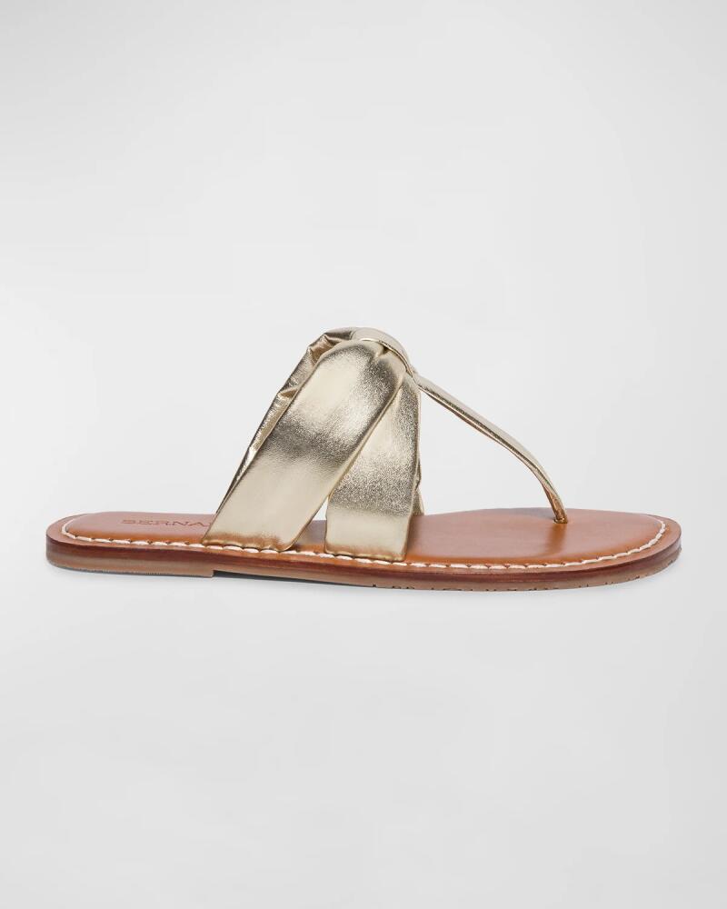 Bernardo Metallic Flat Thong Slide Sandals Cover