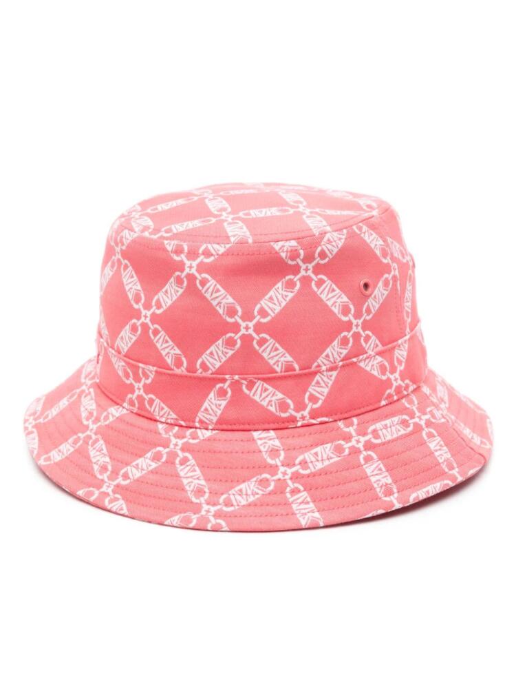 Michael Kors logo-jacquard twill bucket hat - Pink Cover