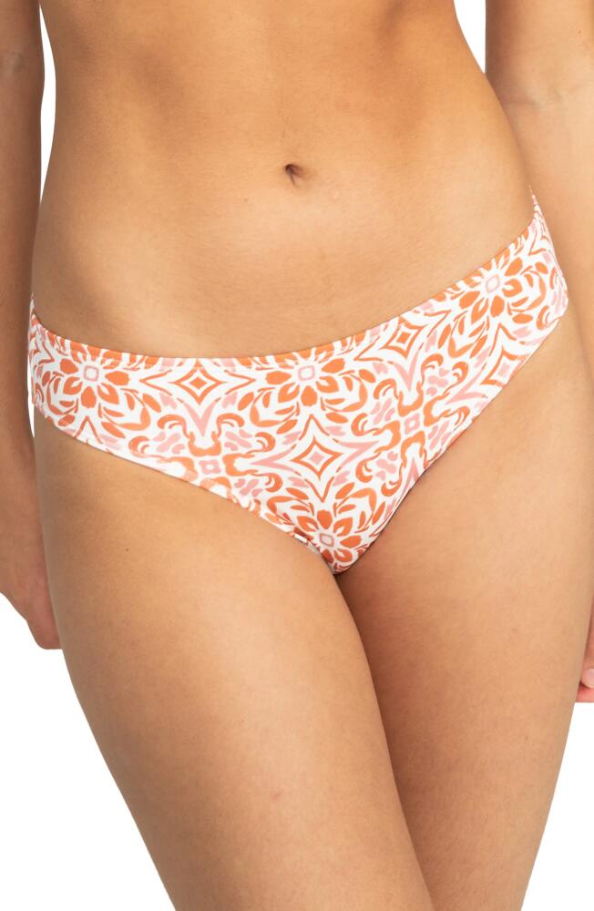 Roxy Fresco Tile Hipster Bikini Bottoms in Cloud Fresco Tile Cover