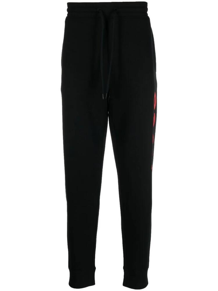 BOSS logo-print detail track pants - Black Cover