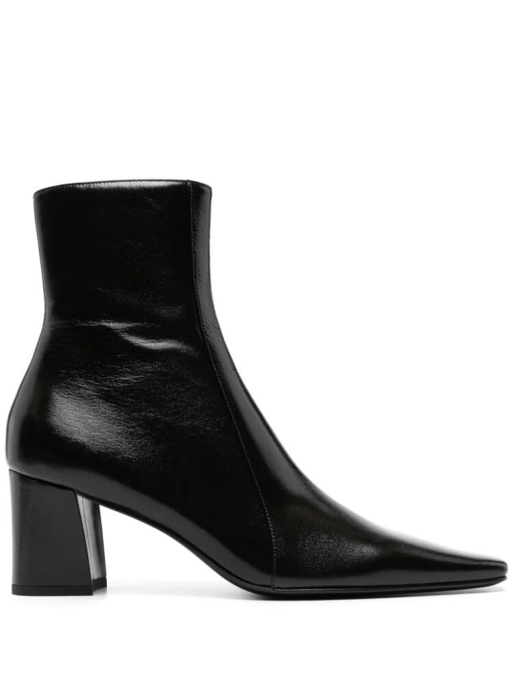 Saint Laurent pointed-toe panelled boots - Black Cover