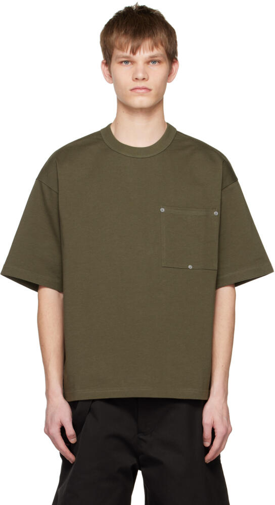 Bottega Veneta Khaki Relaxed-Fit T-Shirt Cover