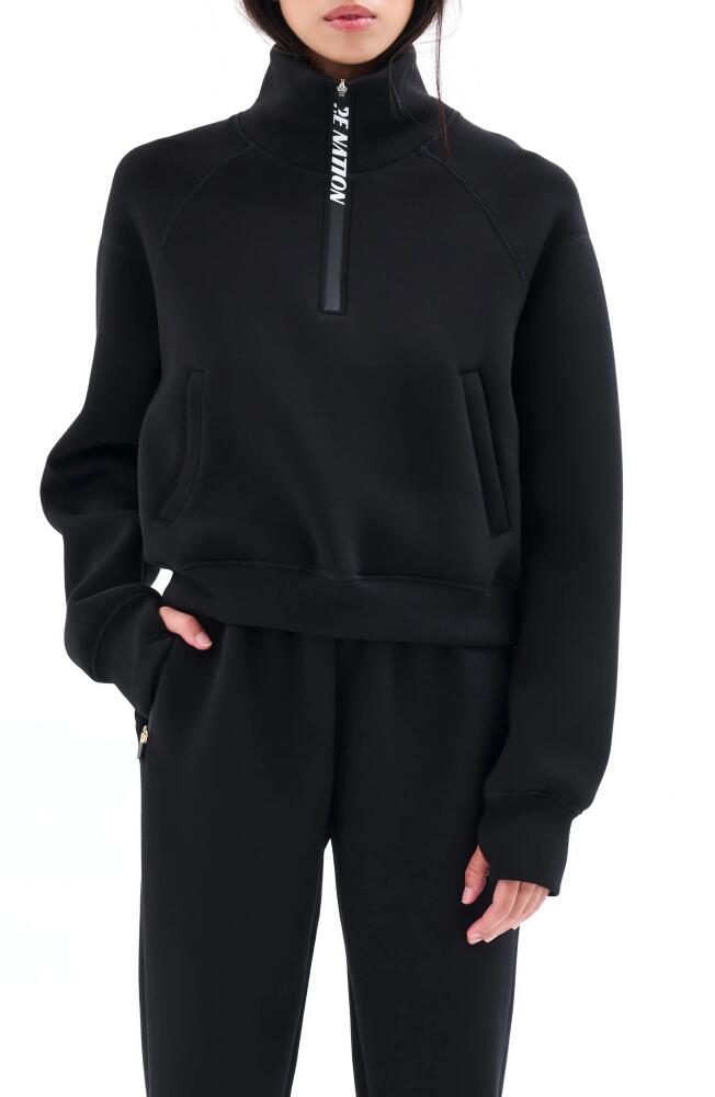 P. E Nation Pressback Half Zip Sweatshirt in Black Cover