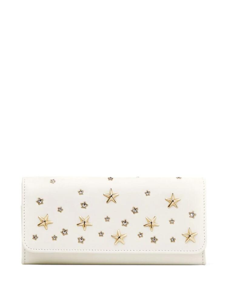 Jimmy Choo Nino star stud-embellished wallet - White Cover