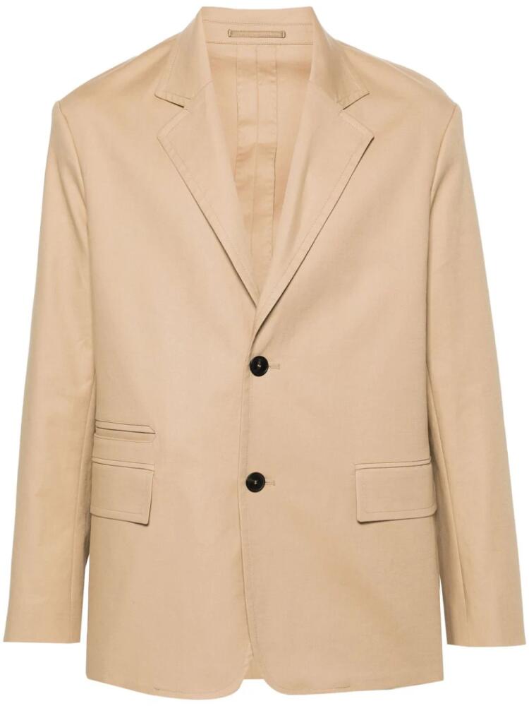 Lanvin single-breasted cotton blazer - Neutrals Cover