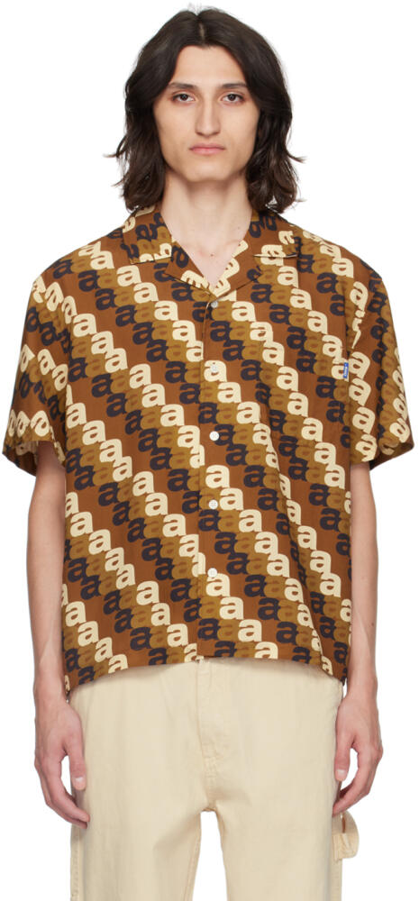 Awake NY Brown Printed Shirt Cover