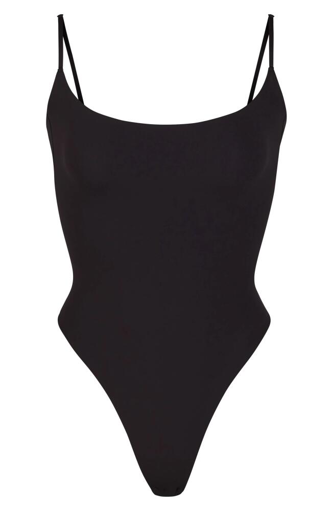 SKIMS Fits Everybody Cami Thong Bodysuit in Onyx Cover