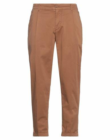 0/zero Construction Man Pants Brown Cotton, Elastane Cover