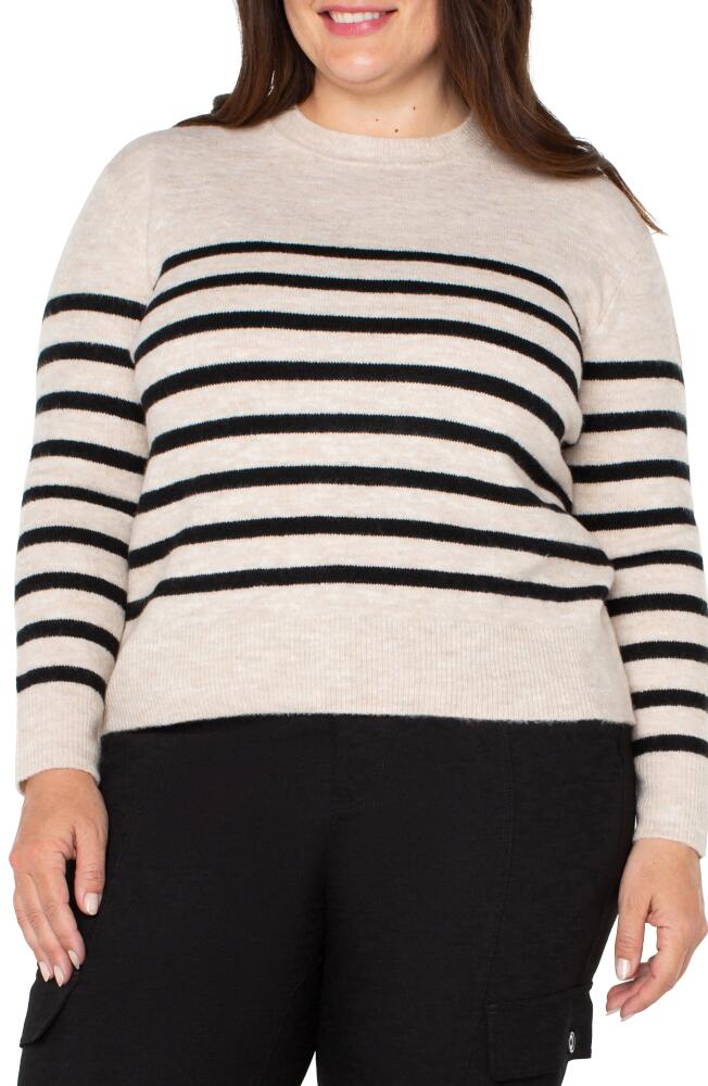 Liverpool Stripe Crewneck Sweater in Oatmeal Heather Stripe Cover