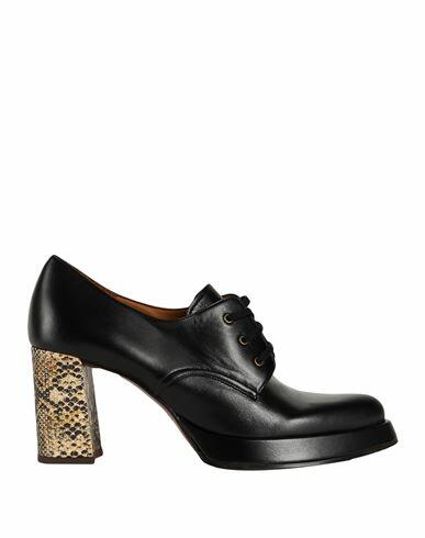 Chie Mihara Woman Lace-up shoes Black Leather Cover