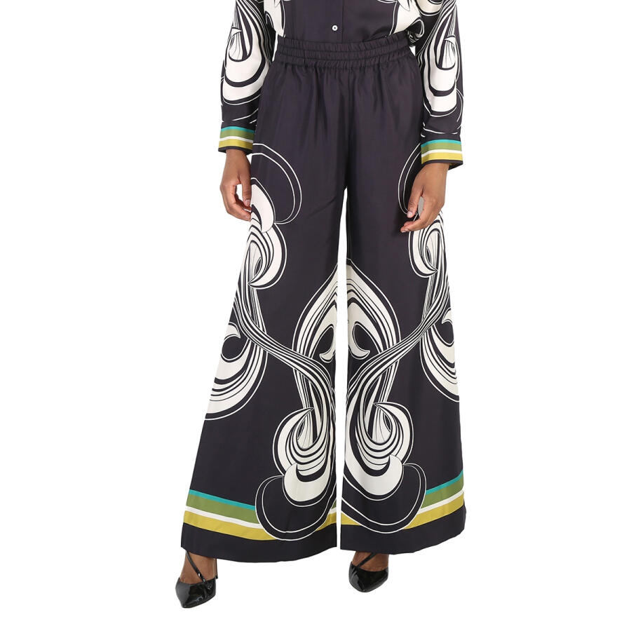 La Double J Ladies Twill Silk Palazzo Pants Cover