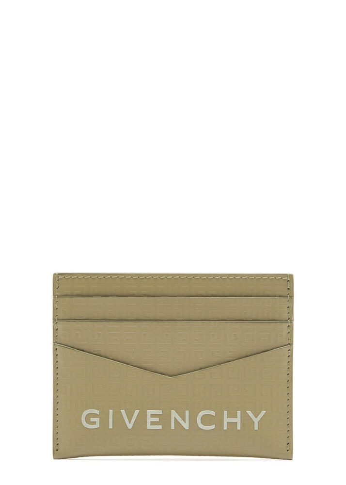 Givenchy 4G-embossed Leather Card Holder - Khaki Cover