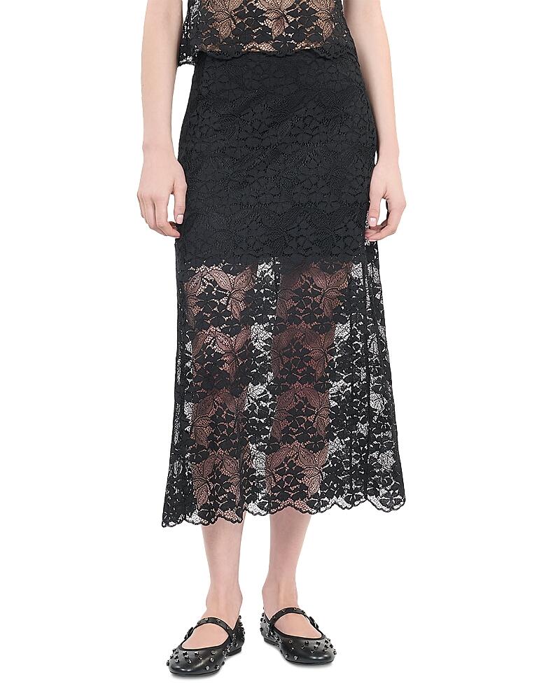 The Kooples Lace Straight Fit Skirt Cover