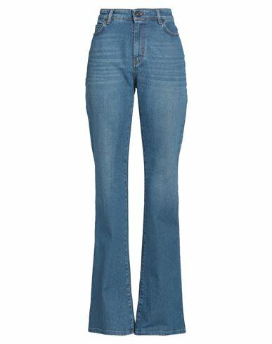 Weekend Max Mara Woman Jeans Blue Cotton, Elastane Cover