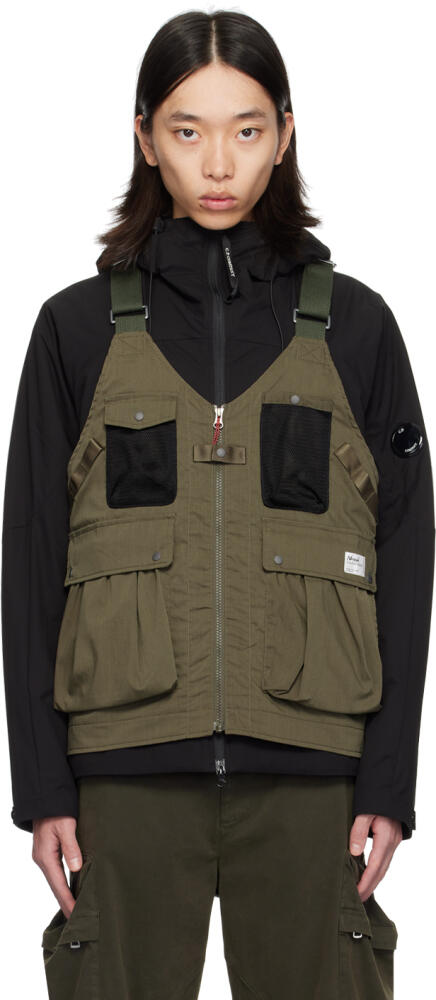 NANGA Khaki Hinoc Ripstop Field Vest Cover