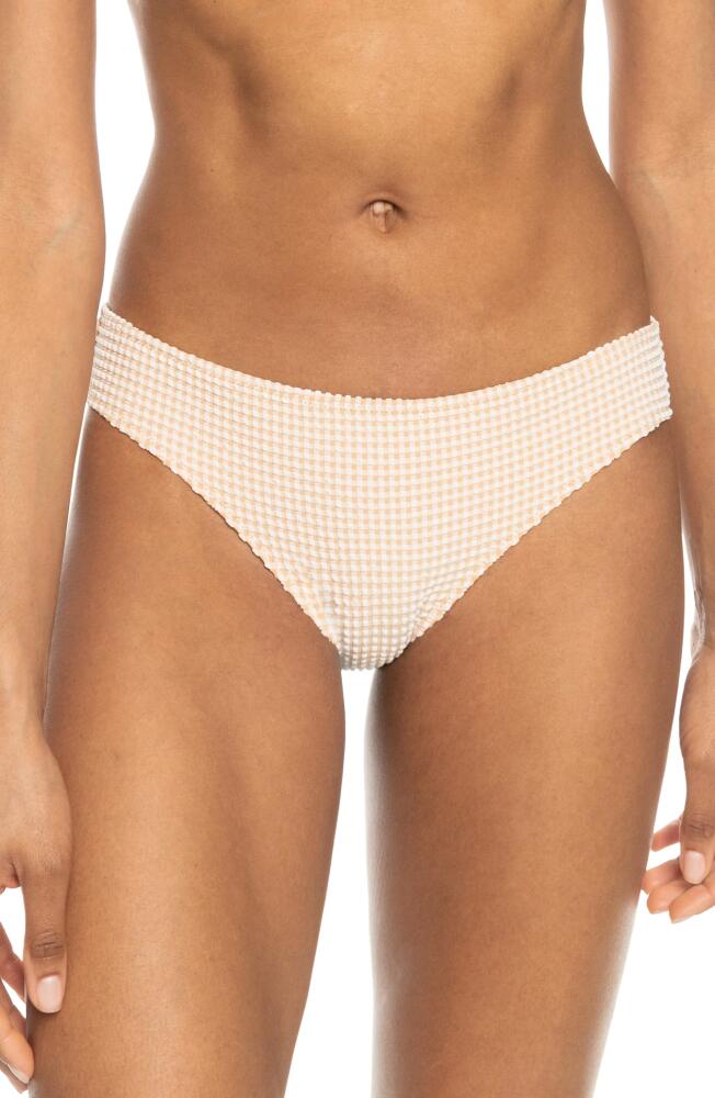 Roxy Gingham Hipster Bikini Bottoms in Porcini Cover