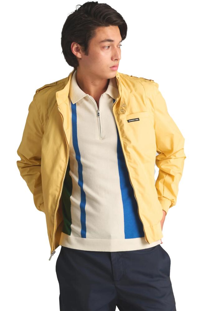 Members Only Classic Iconic Racer Jacket in Soft Yellow Cover