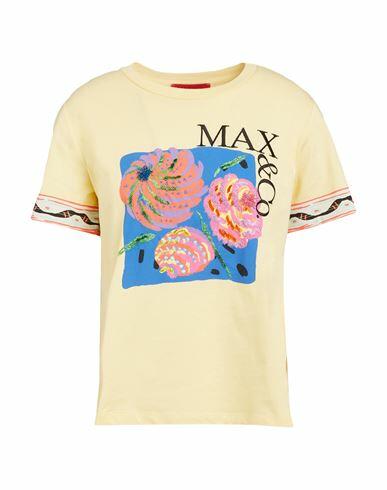 Max & co. Calibri Woman T-shirt Light yellow Cotton Cover