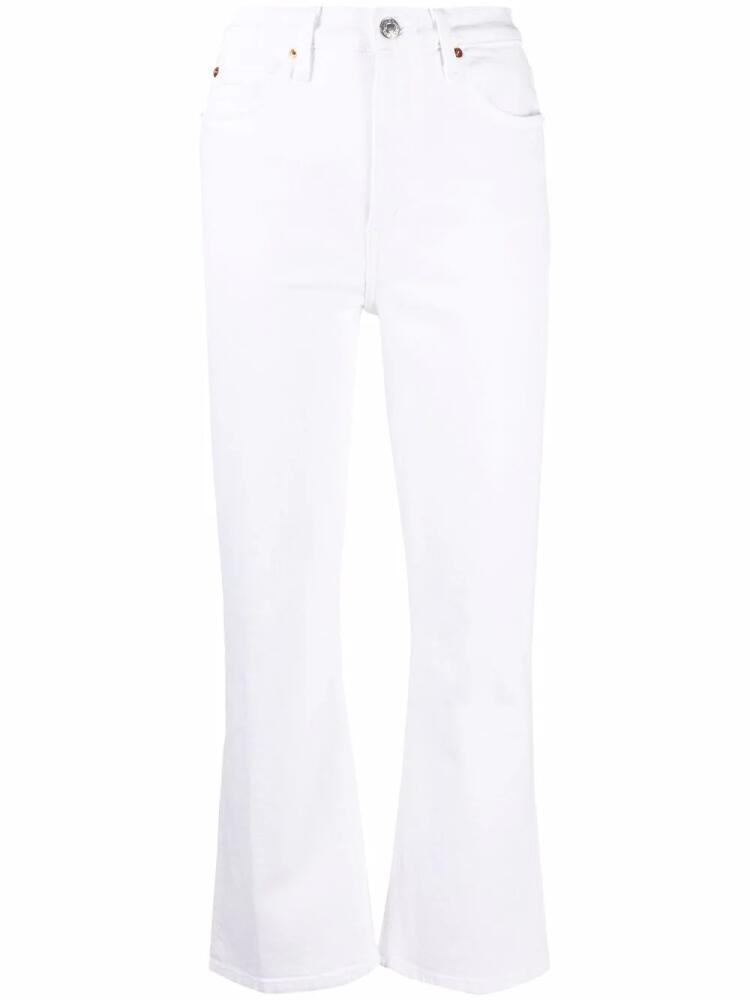 RE/DONE high-waisted straight leg jeans - White Cover