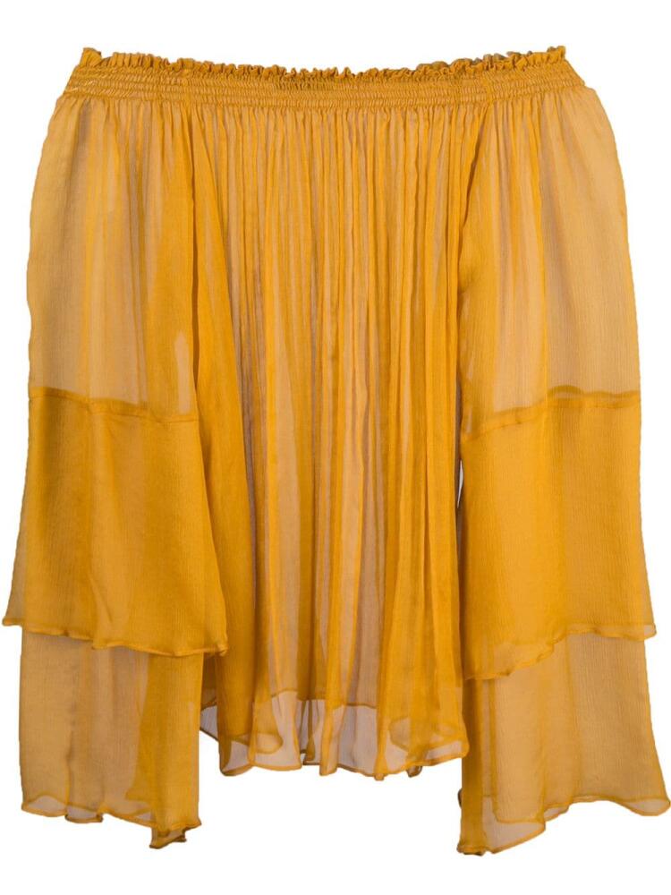 VOZ cascade blouse - Yellow Cover