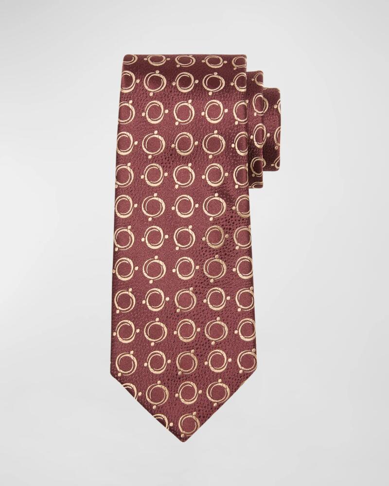 Charvet Men's Circle Jacquard Silk Tie Cover