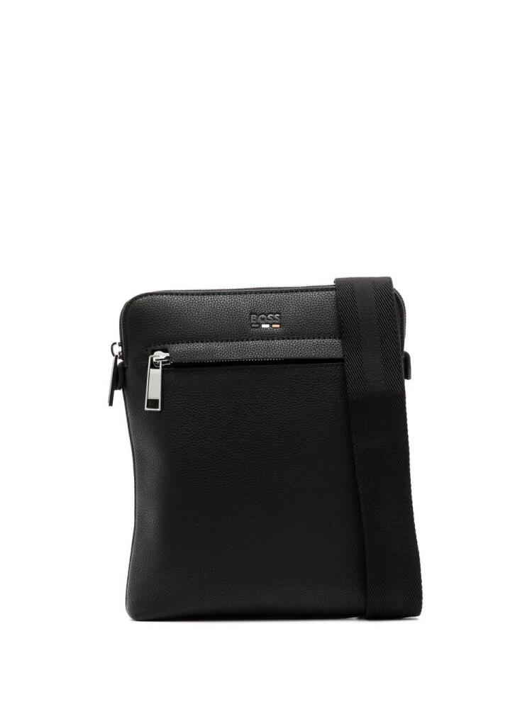 BOSS embossed-logo messenger bag - Black Cover